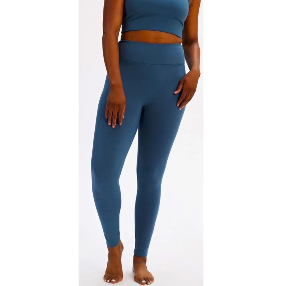 Girlfriend Collective Cleo Bra and High-Rise Leggings Set Size XXL Blue Green - Picture 16 of 16